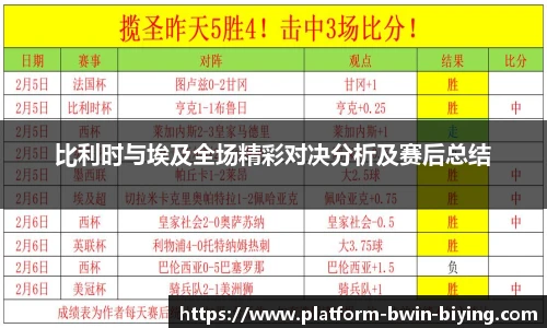 比利时与埃及全场精彩对决分析及赛后总结